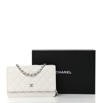Chanel Caviar Quilted Wallet On Chain WOC White 13 of 13