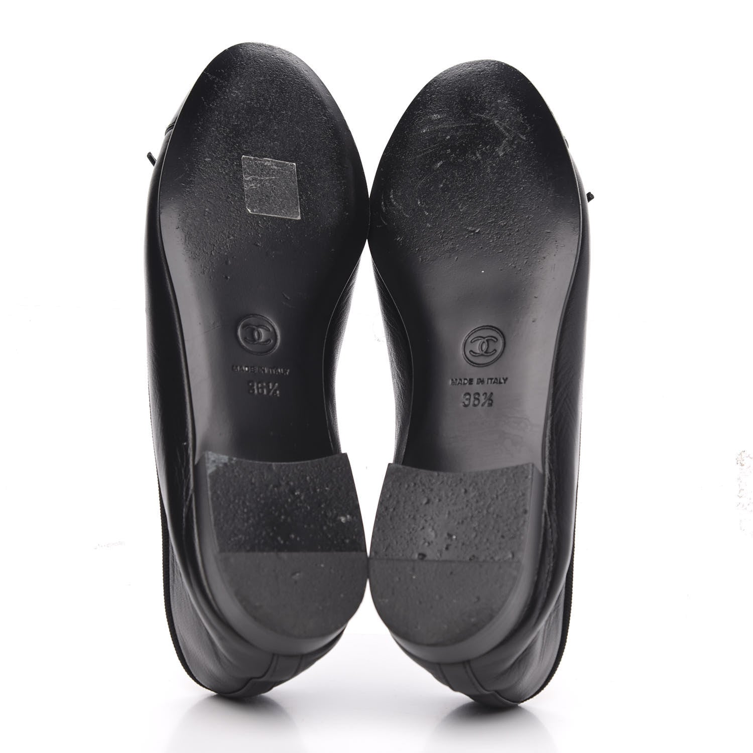 Chanel Lambskin Patent Cap Toe Ballerina Flats 36.5 Black 5 of 11