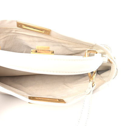 Fendi Nappa Medium Peekaboo Iconic Satchel White 4 of 6