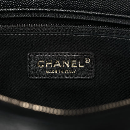 Chanel Caviar Lizard Quilted Medium Coco Handle Flap Black 6 of 16