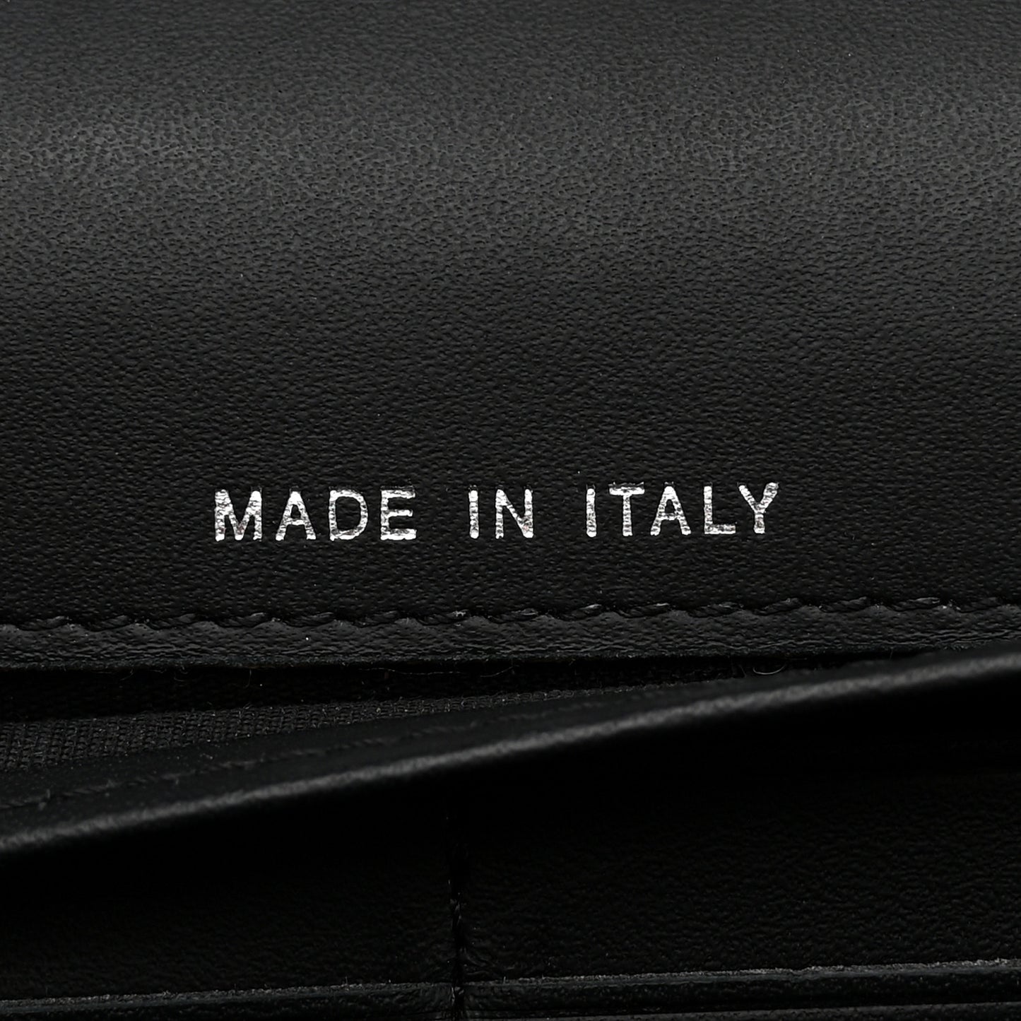 Patent Quilted Large Brilliant Flap Wallet Black
