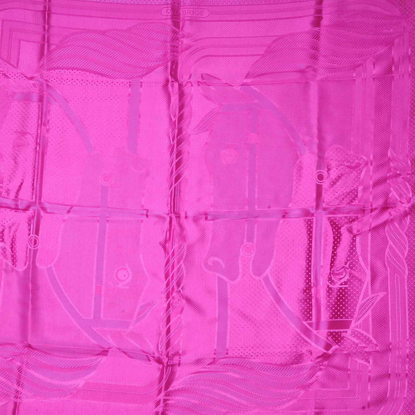 Silk Quadridge Scarf 90 Hot Pink