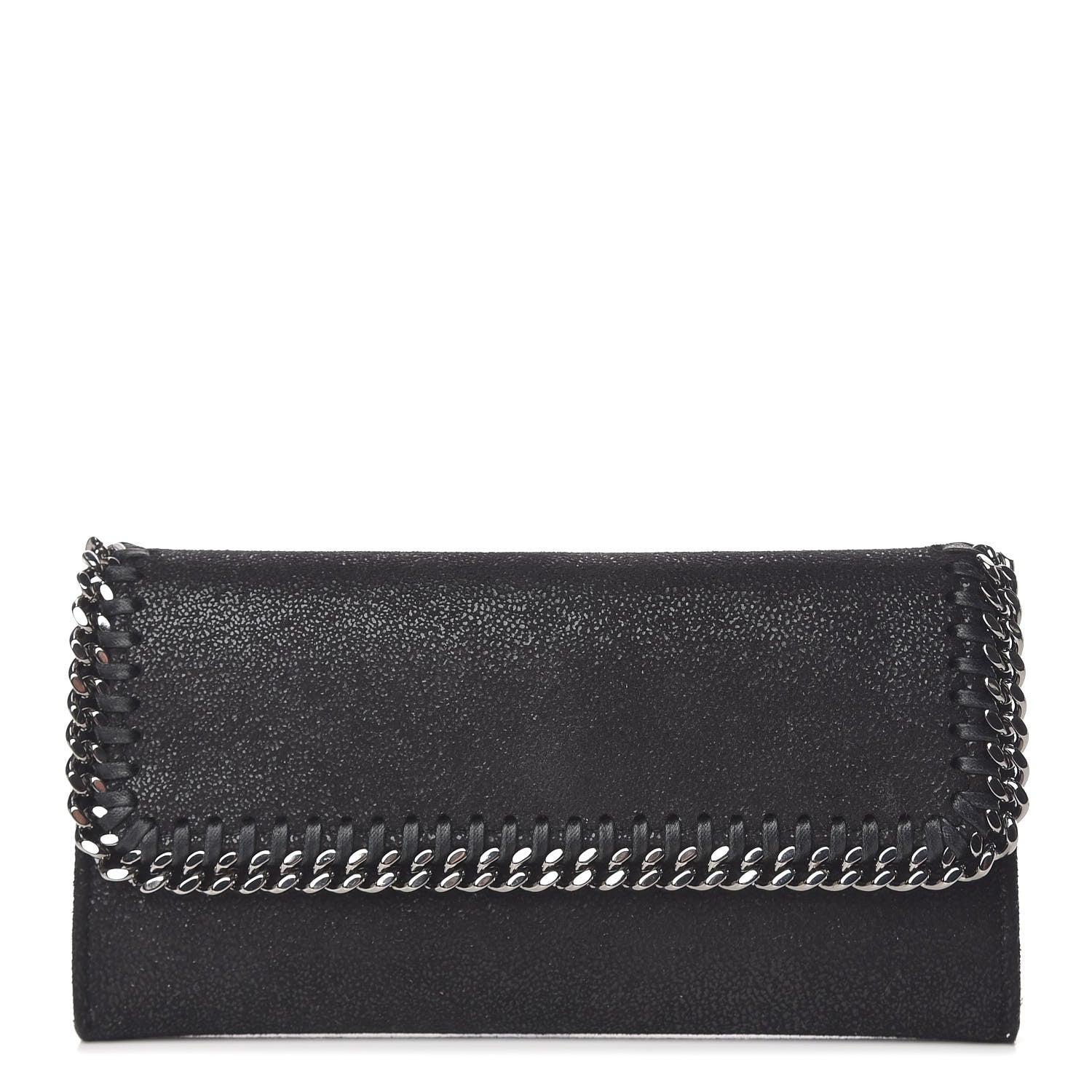 Stella McCartney Shaggy Deer Falabella Flap Wallet Black 1 of 11