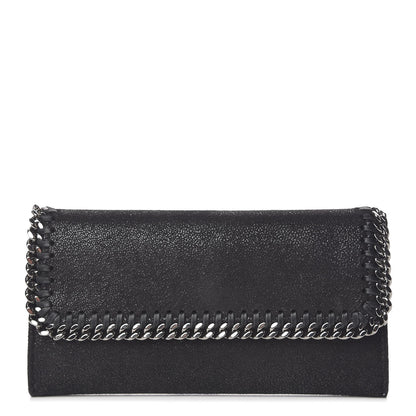 Stella McCartney Shaggy Deer Falabella Flap Wallet Black 1 of 11