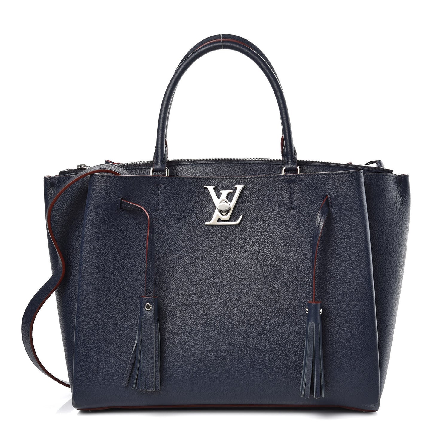 Calfskin Lockmeto Marine Rouge