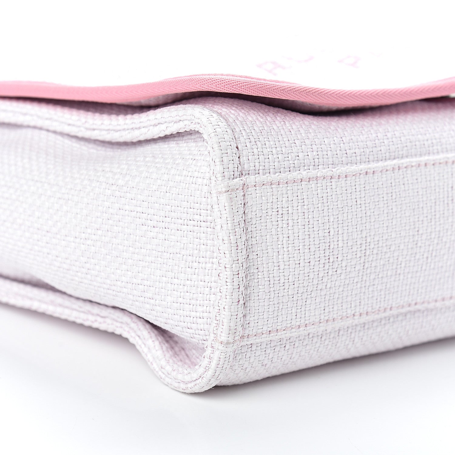 Chanel Woven Straw Raffia Small Deauville Messenger Pink 8 of 11