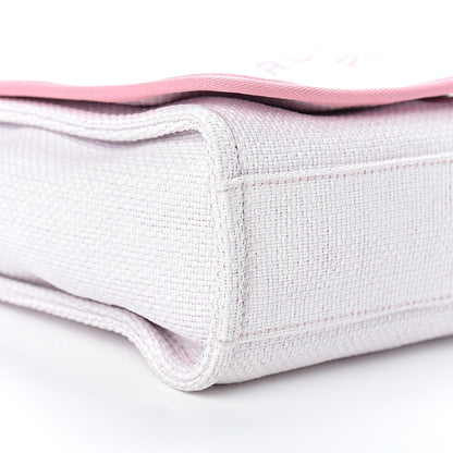 Chanel Woven Straw Raffia Small Deauville Messenger Pink 8 of 11