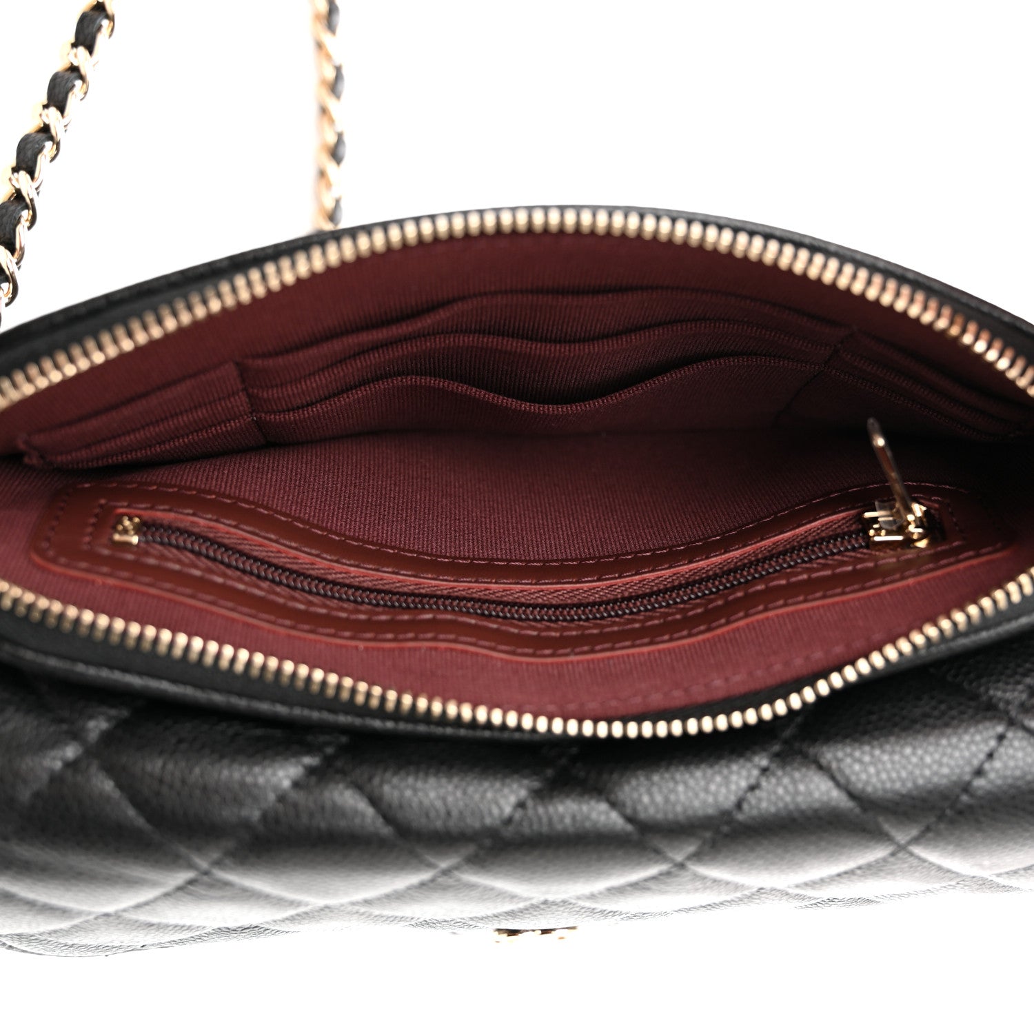 Chanel Caviar Quilted Flap Phone Holder With Chain Black 5 of 13