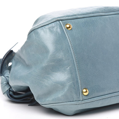 Miu Miu Vitello Shine Tote Mare 9 of 13