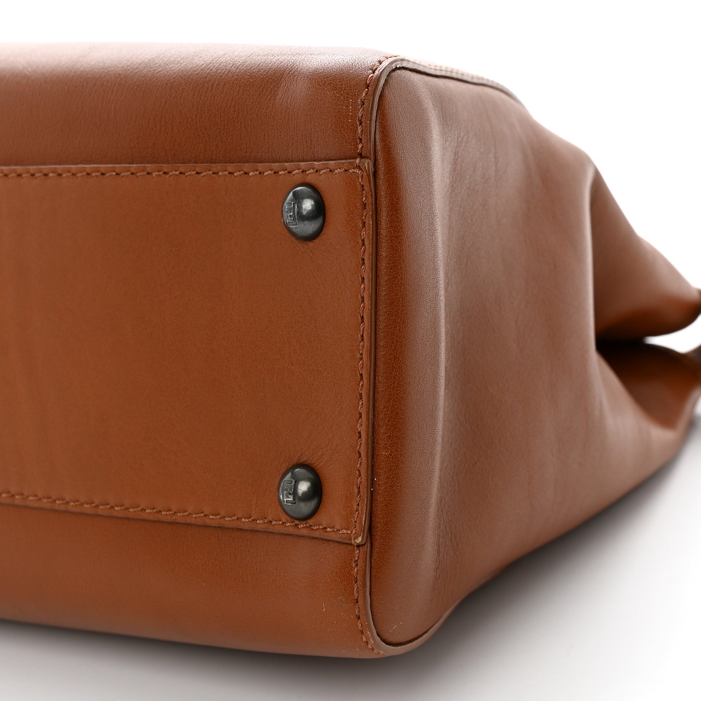 Vitello Suede Medium Peekaboo Iconic Satchel Cuoio Rame Moro