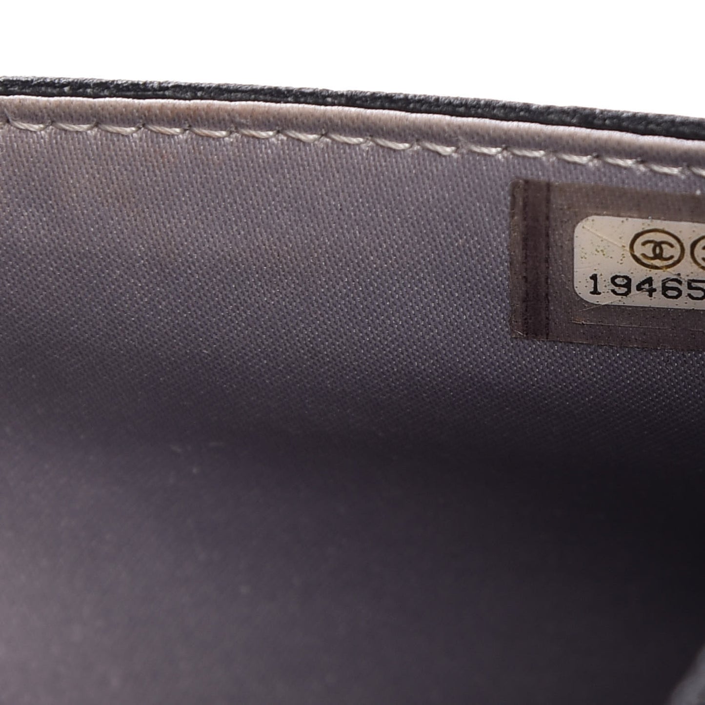 Lambskin Camellia Embossed Wallet on Chain WOC Black