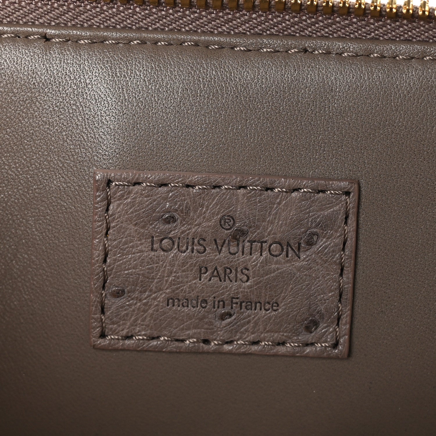 Louis Vuitton Ostrich Alma PM Gris 6 of 10