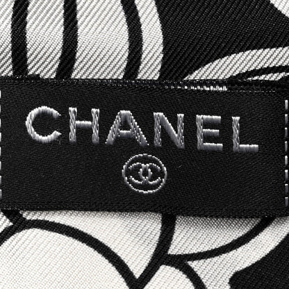 Chanel Silk CC Camellia Slim Bandeau Ecru Black 3 of 3