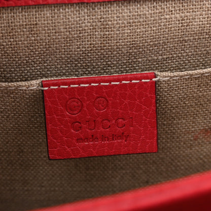 Gucci Dollar Calfskin Small Interlocking G Shoulder Bag Red 6 of 13