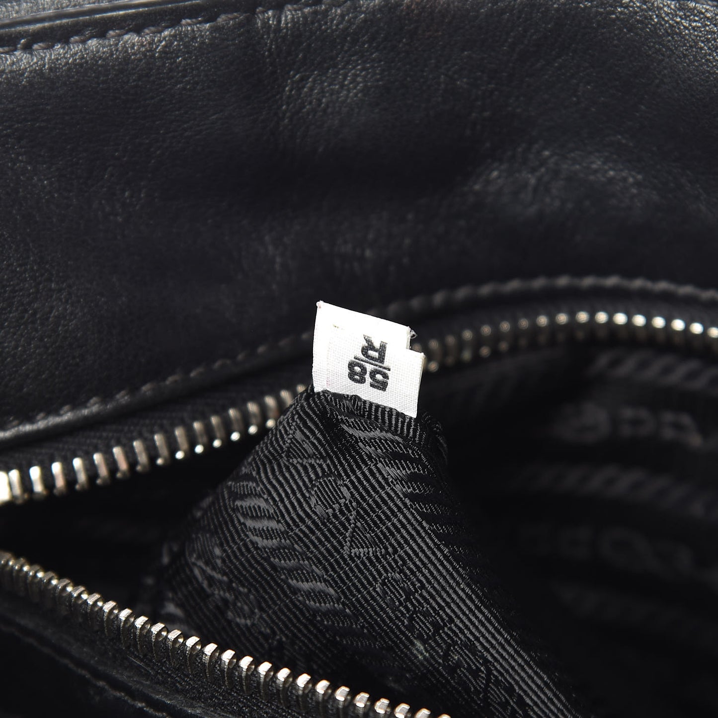 Nappa Vertical Stitched Tote Black