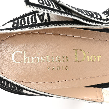Christian Dior Ribbon Petites Fleurs Embroidered J'Adior Slingback 100mm Pumps 37 Off White 7 of 9