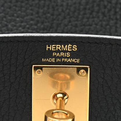 Hermes Taurillon Clemence Kelly Ado Backpack Black 6 of 9