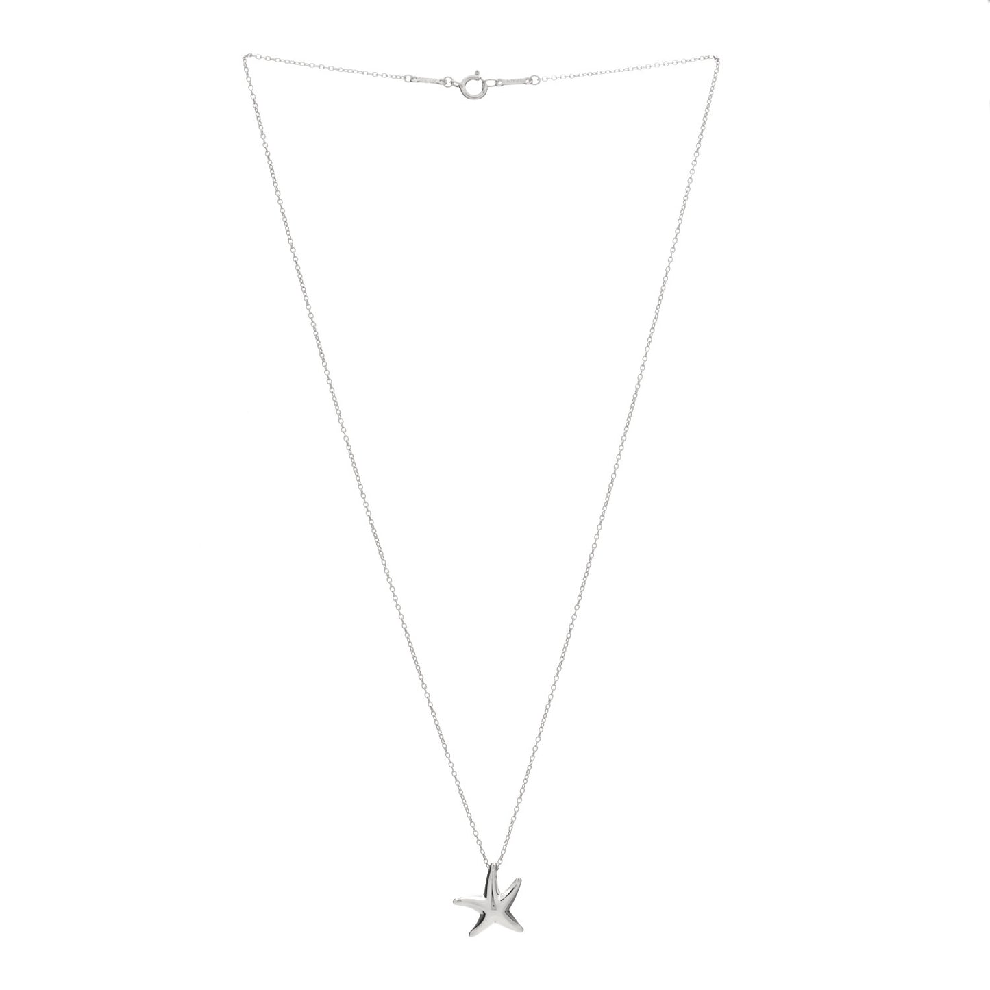 Sterling Silver 15mm Elsa Peretti Starfish Pendant Necklace