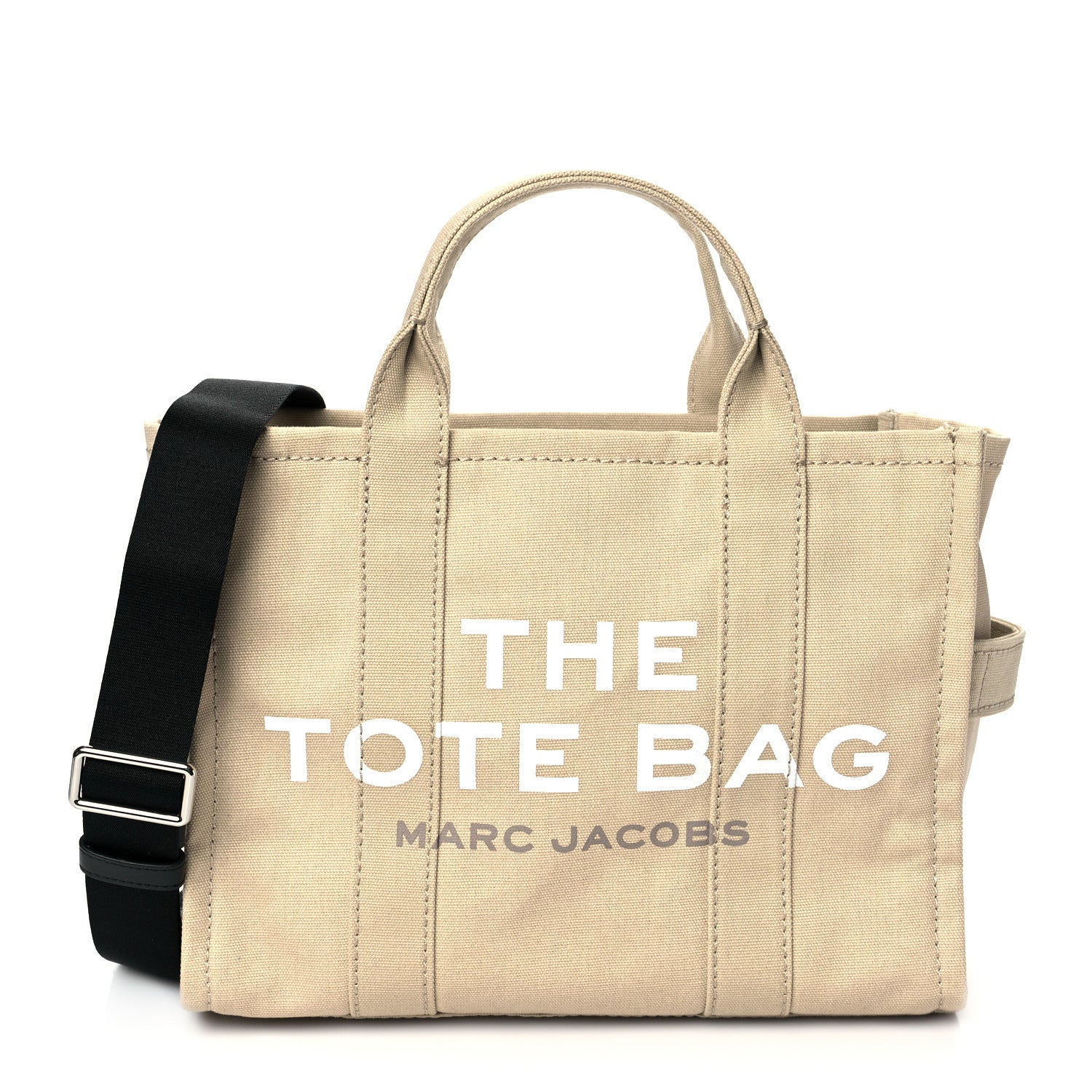 Marc Jacobs Cotton Canvas Medium The Traveler Tote Bag Beige 1 of 9