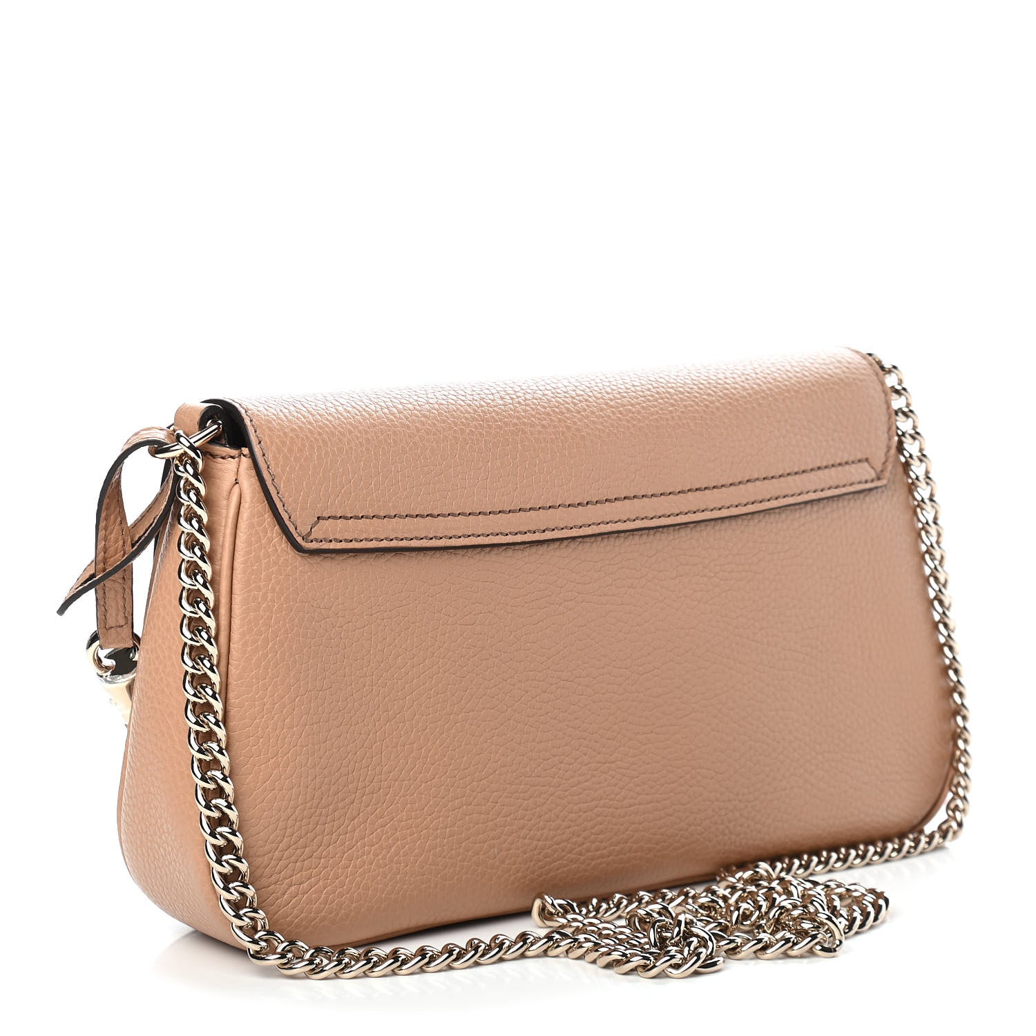 Gucci Pebbled Calfskin Medium Soho Flap Crossbody Camelia 3 of 9