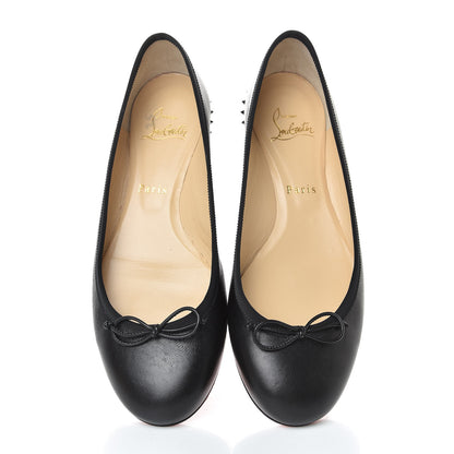 Christian Louboutin Shiny Nappa La Massine Flats 38 Black 7 of 15