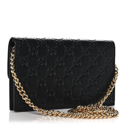 Gucci Guccissima Icon Chain Wallet Black 3 of 10
