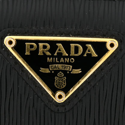 Prada Vitello Move Triangle Logo Zip Coin Purse Black 9 of 9
