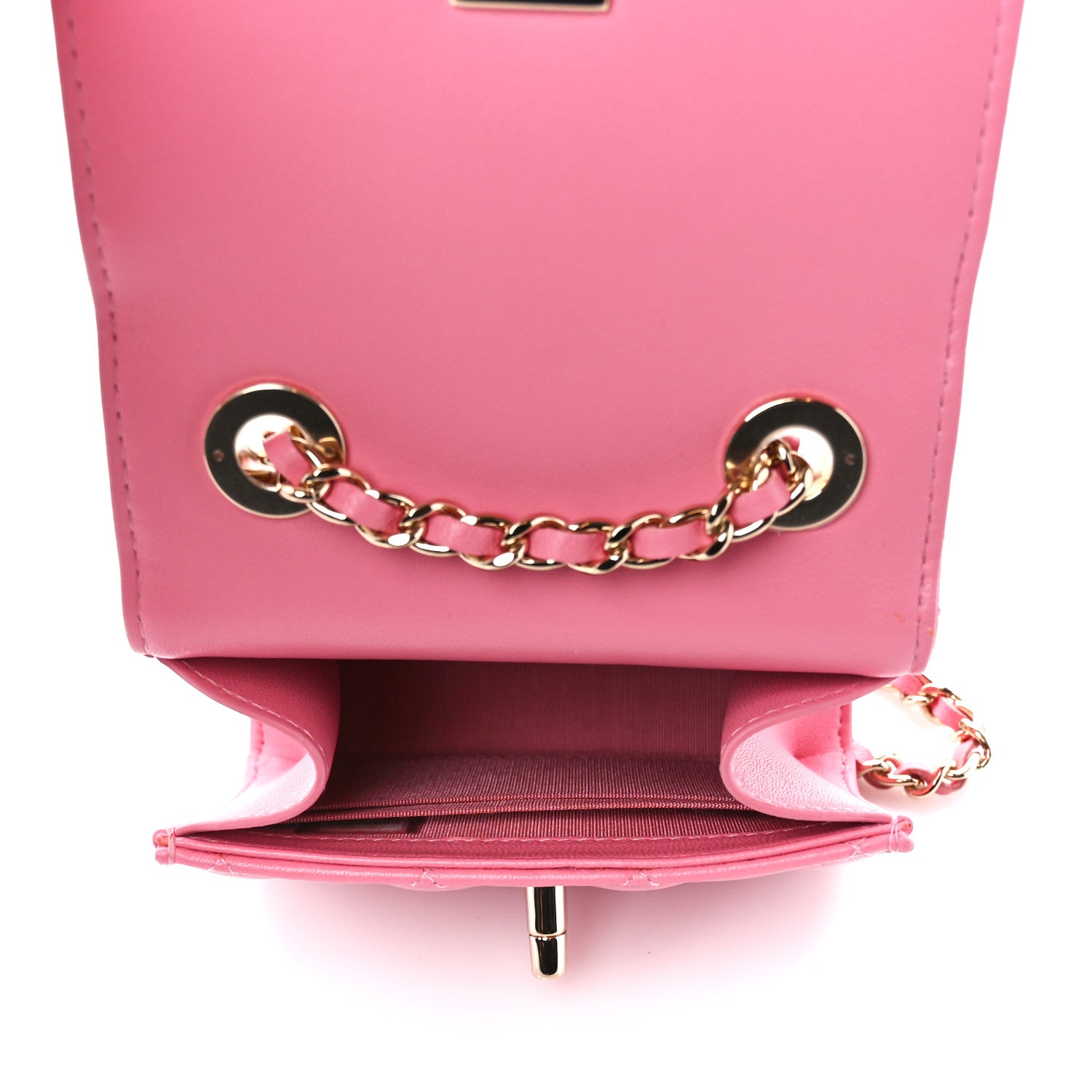 Chanel Lambskin Quilted Mini Trendy CC Chain Wallet Light Pink 5 of 12