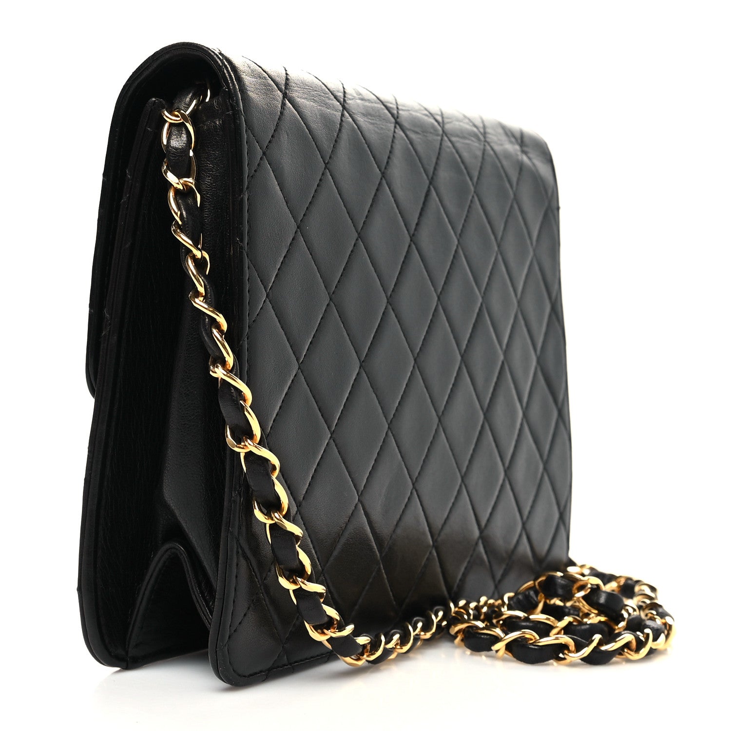 Chanel Lambskin Quilted Small Single Flap Black 2 of 9
