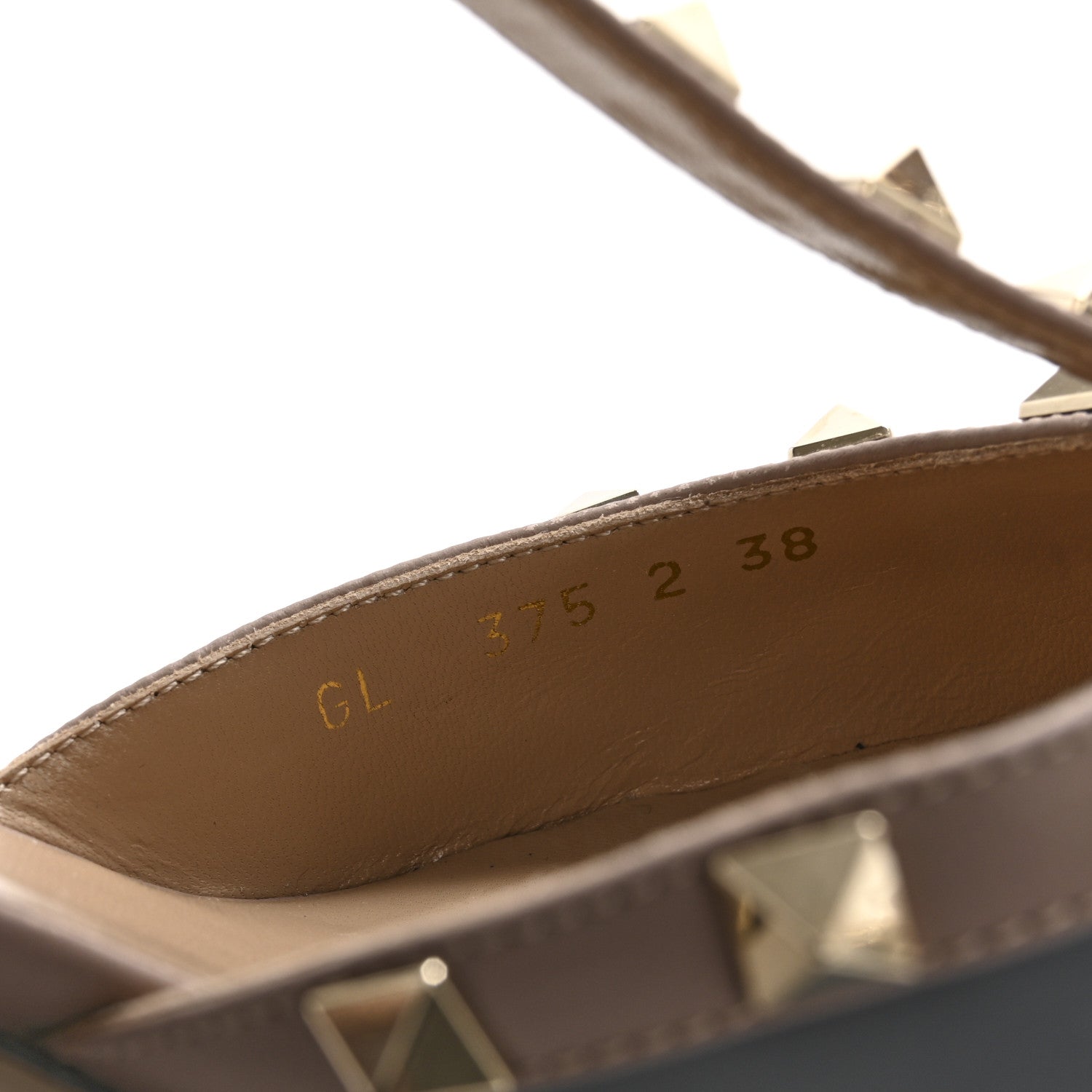 Valentino Garavani Calfskin Nappa Rockstud Ankle Strap 65mm Pumps 38 Light Stone Poudre 9 of 10
