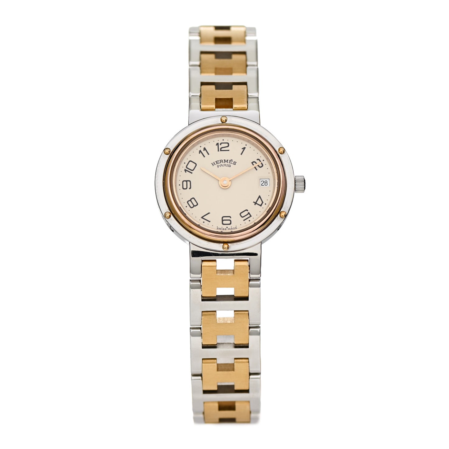 Stainless Steel 24mm Clipper Quartz Watch Gold
