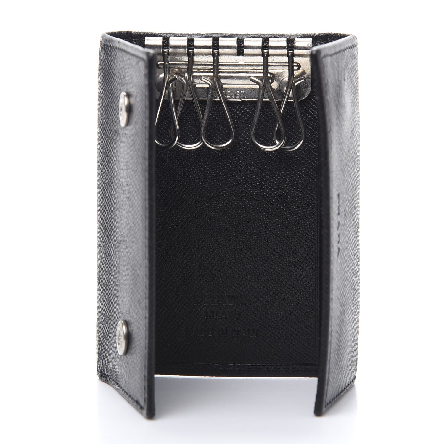 Prada Saffiano 6 Key Holder Black 5 of 10