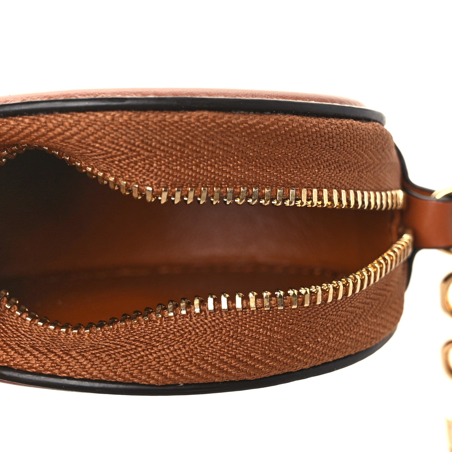 Celine Smooth Lambskin Small Triomphe Oval Coin Purse Tan 4 of 6