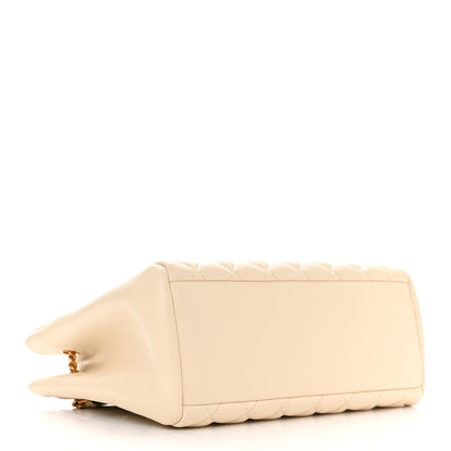 Versace Nappa Quilted Medusa Chain Shoulder Bag Beige 4 of 9