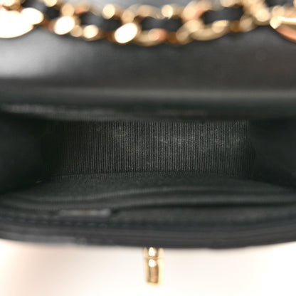Chanel Lambskin Quilted Trendy CC Card Holder On Chain Black 4 of 9