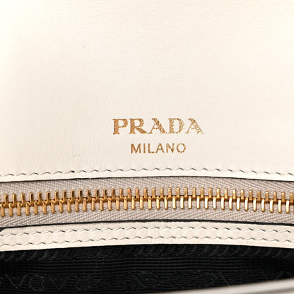 Prada Saffiano Flap Shoulder Bag Talco 6 of 9