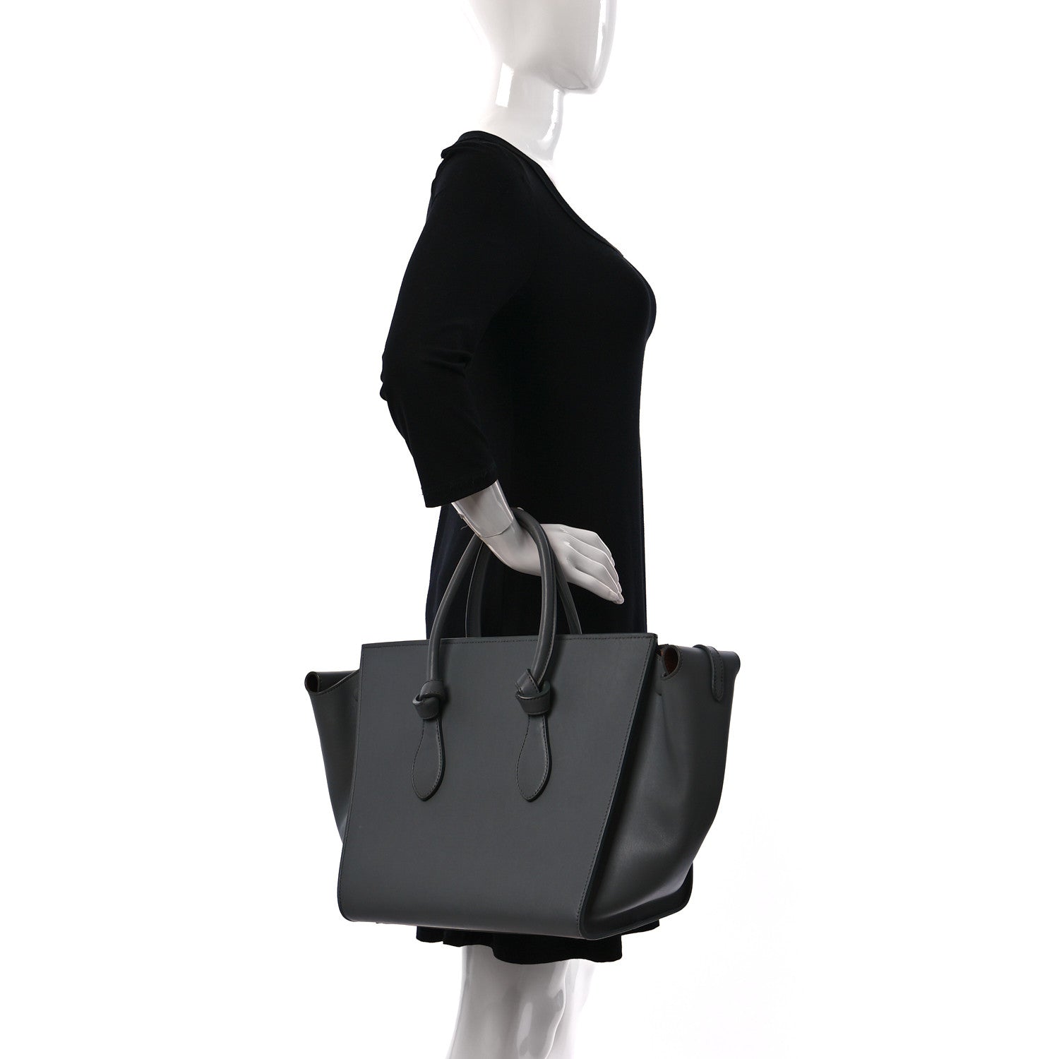 Celine Natural Calfskin Large Tie Knot Tote Grey 2 of 9
