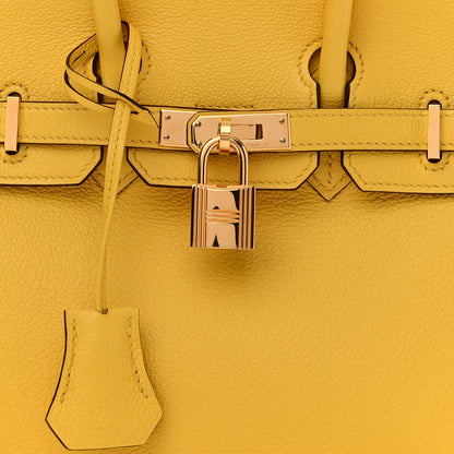 Hermes Taurillon Novillo Birkin 25 Jaune De Naples 8 of 10