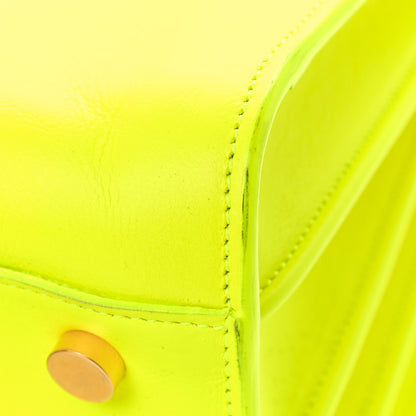 Saint Laurent Calfskin Small Sac De Jour Bag Neon Yellow 10 of 12