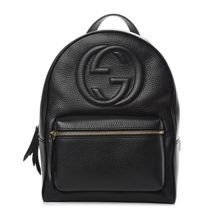 Gucci Pebbled Calfskin Soho Chain Backpack Black 1 of 11