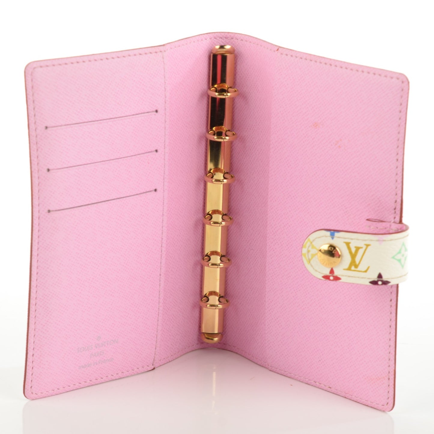 Monogram Multicolor Small Ring Agenda Cover White Litchi