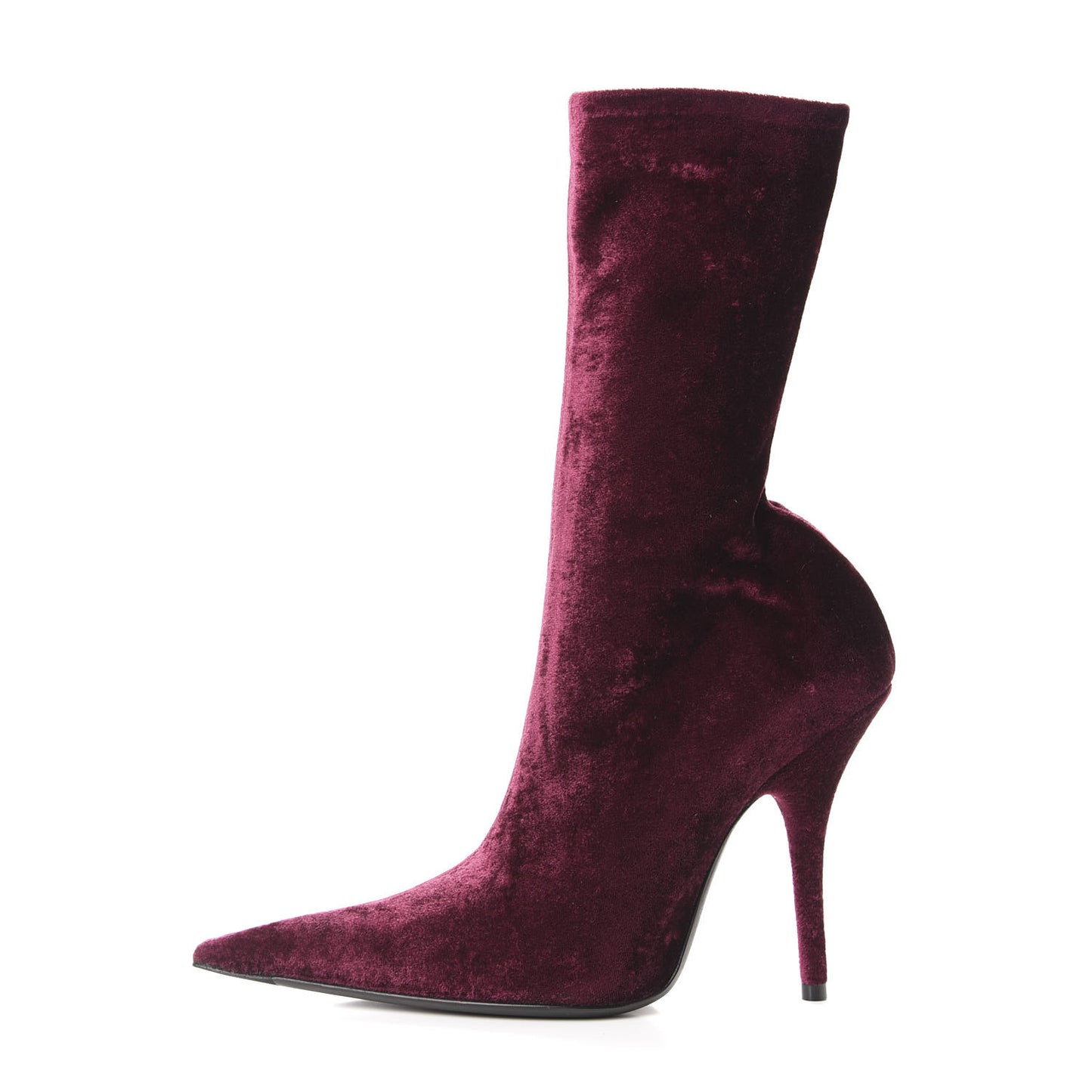 Velvet Extreme Pointed Toe Knife Booties 36 Rouge Prune