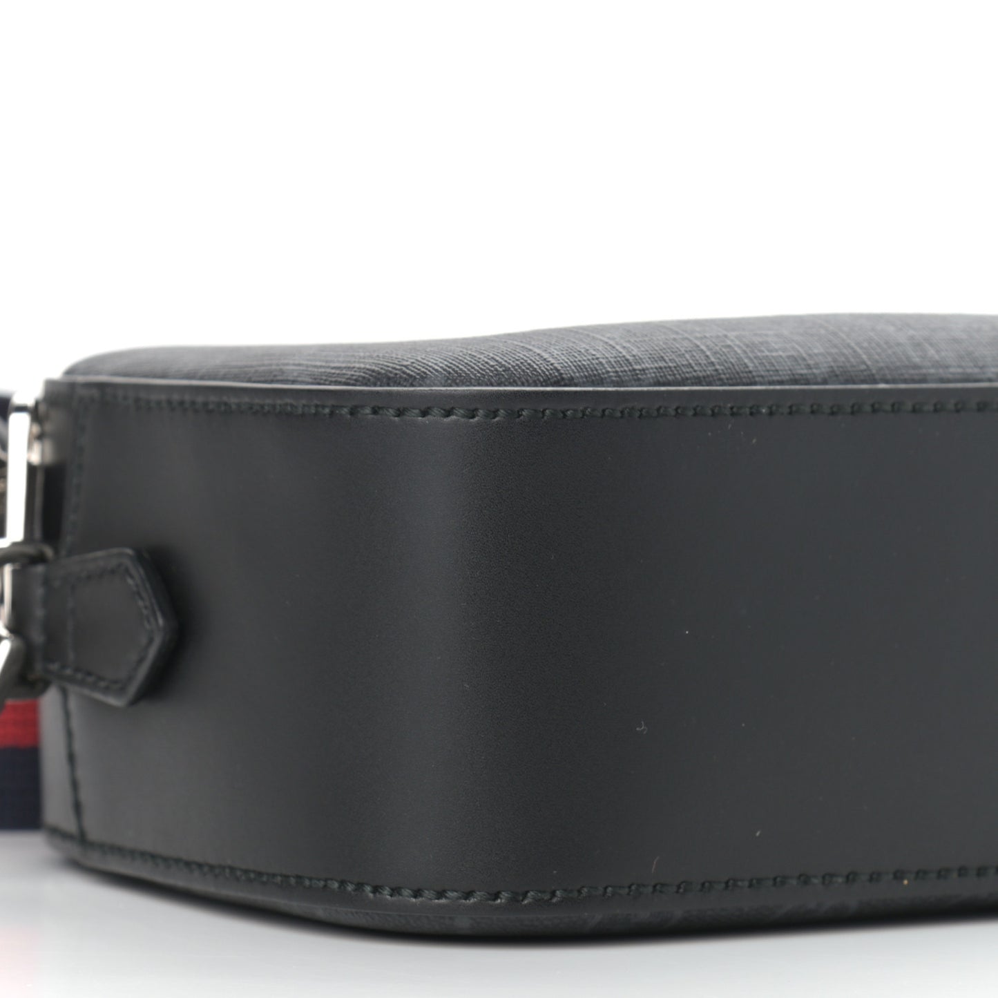 GG Supreme Monogram Web Shoulder Bag Black Grey