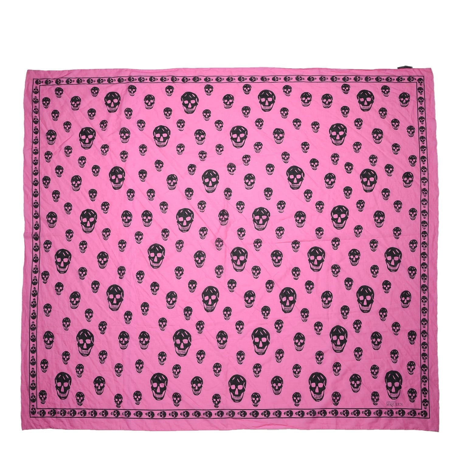 Alexander McQueen Cotton Skull Scarf Pink 3 of 5