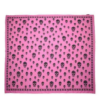 Alexander McQueen Cotton Skull Scarf Pink 3 of 5