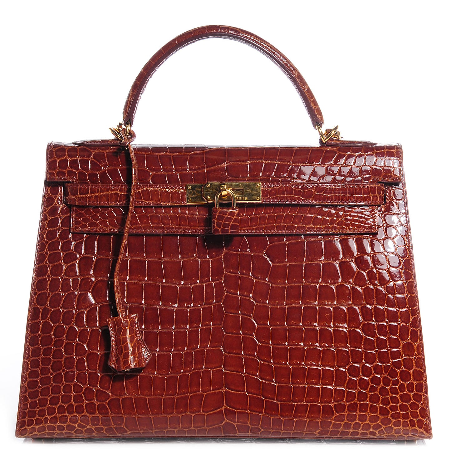 Shiny Porosus Crocodile Kelly Sellier 32 Miel
