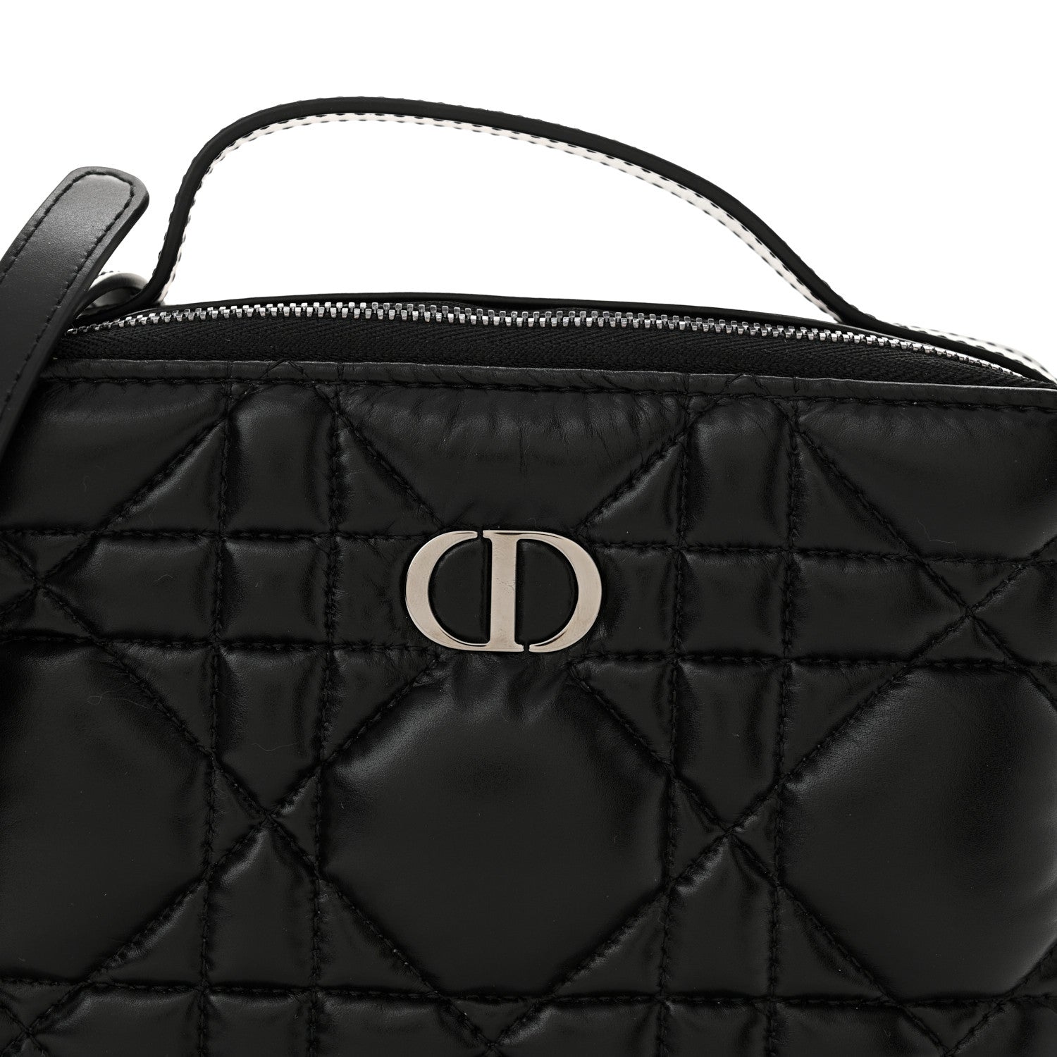 Christian Dior Calfskin Macrocannage Caro Box Bag Black 8 of 10