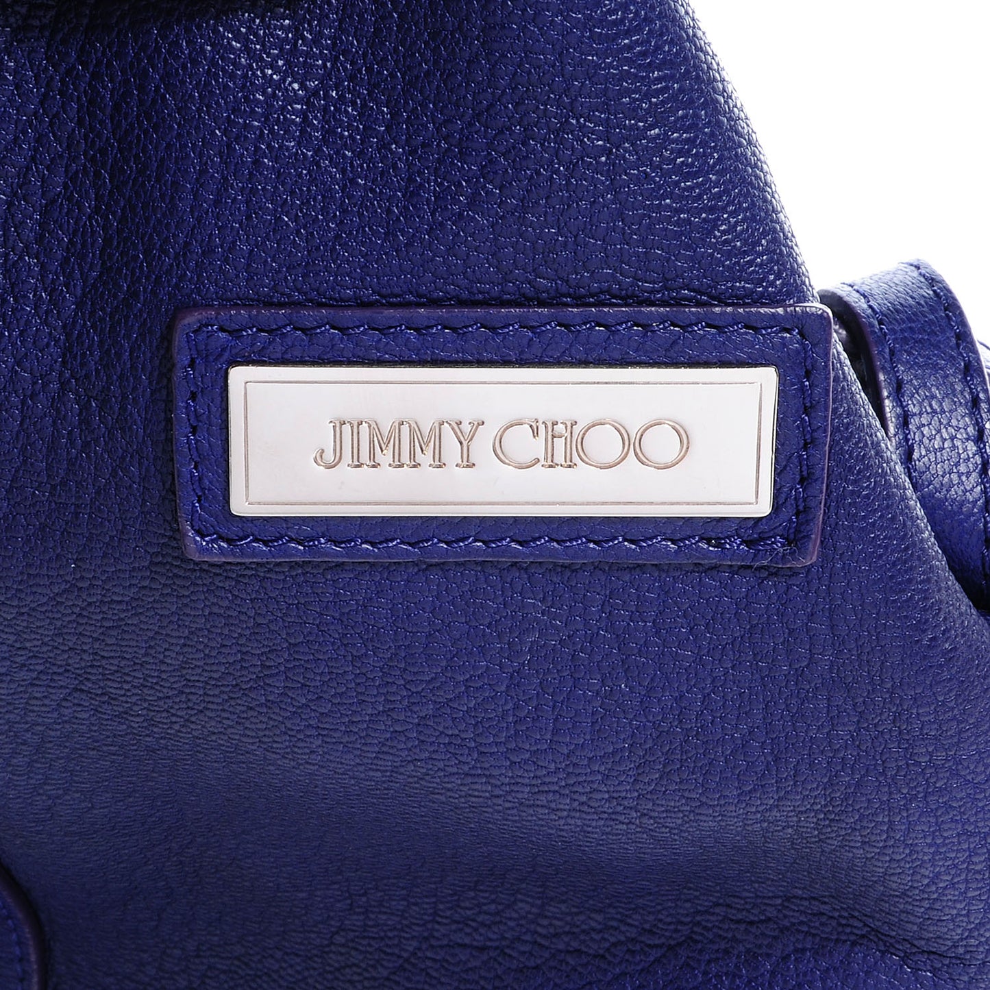 Crushed Metallic Leather Sasha Tote Purple Silver