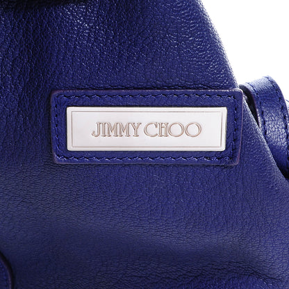 Jimmy Choo Crushed Metallic Leather Sasha Tote Purple Silver 8 of 8