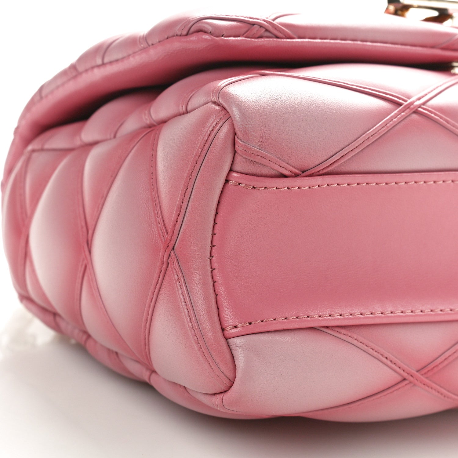 Louis Vuitton Lambskin Malletage Top Handle GO-14 MM Raspberry 9 of 10